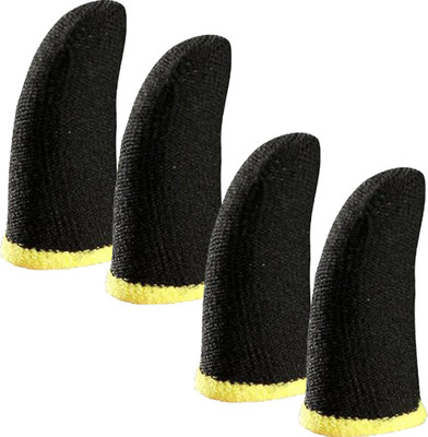 Havick Finger Sleeve for Pubg Mobiles Game, Anti-Sweat, 4 Pieces Black Finger Sleeve(Pack of 4)