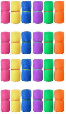 Lonekart Set of 24 Reusable Double Layer Mesh Fridge Bags for Storage of Fruits & Vegetables Pack of 24 Grocery Bags(Multicolor)