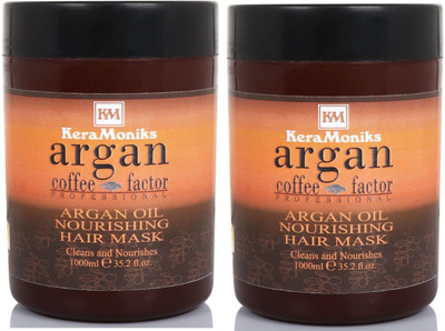 Keramoniks Argan Oil Nourishing Hair Mask 1000 ml x 2 ( Pack Of 2 x 1000 ml )(2000 ml)