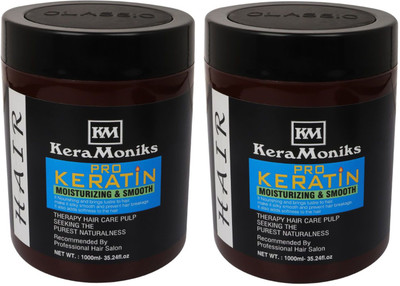 Keramoniks Pro-Keratin Hair Mask 1000 ml x 2 ( Pack Of 2 x 1000 ml )(2000 ml)