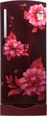 Lloyd 225 L Direct Cool Single Door 3 Star Refrigerator with Base Drawer(Begonia Wine, GLDF243SBWS2PB)