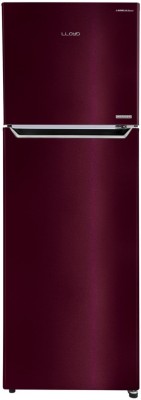 Lloyd 310 L Frost Free Double Door 2 Star Refrigerator(Metallic Wine, GLFF312AMWT1PB)
