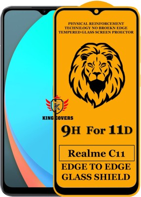 KING COVERS Edge To Edge Tempered Glass for Realme C11(Pack of 1)