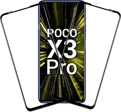 Slugabed Edge To Edge Tempered Glass for Poco X3 Pro(Pack of 2)