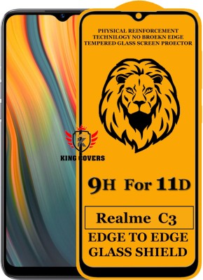 KING COVERS Edge To Edge Tempered Glass for Realme C3(Pack of 1)