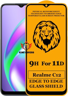 KING COVERS Edge To Edge Tempered Glass for Realme C12(Pack of 1)