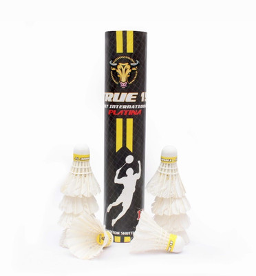 Scorpion Badminton Shuttlecock,Feather Shuttlecock ,White || 10 Piece Feather Shuttle  - White(Medium, 77, Pack of 10)