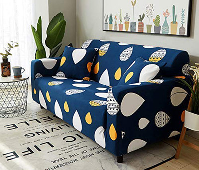 HOUSE OF QUIRK Polyester Abstract 3 Seater Sofa Cover(Multicolor Pack of 1)