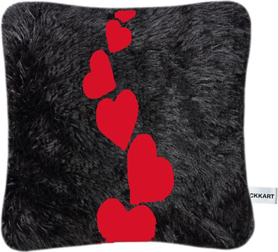 PICKKART Microfibre Abstract Cushion Pack of 1(Black)