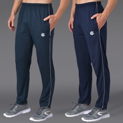 ASDF Solid Men Blue Track Pants