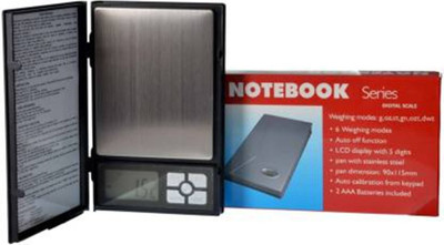 NIVAYO Notebook Series Digital Scale with 5 Digits LCD Display Weighing Scale (Black) TM-A20 Weighing Scale(Black, Multicolor)