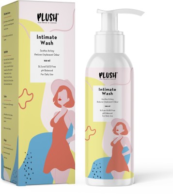 PLUSH Natural Intimate & Vaginal Wash for Women – Rich Tea Tree Oil & Neem Extract | Perfect pH Balance, Soothes Itching, No Unpleasant Odour Intimate Wash(100 ml, Pack of 1)