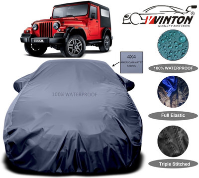 V VINTON Car Cover For Mahindra Thar(Grey)