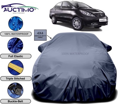 AUCTIMO Car Cover For Tata Manza (With Mirror Pockets)(Grey)
