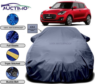 AUCTIMO Car Cover For Maruti Suzuki Swift Hybrid (With Mirror Pockets)(Grey)