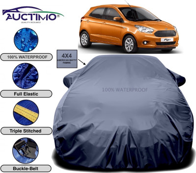 AUCTIMO Car Cover For Ford Figo (With Mirror Pockets)(Grey)