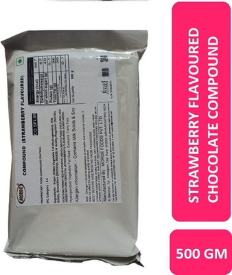 Morde Strawberry Flavored Chocolate Compound for baking 500 g Bars(500 g)