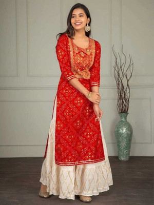 KANCHAN FAB Women Kurta Sharara Set
