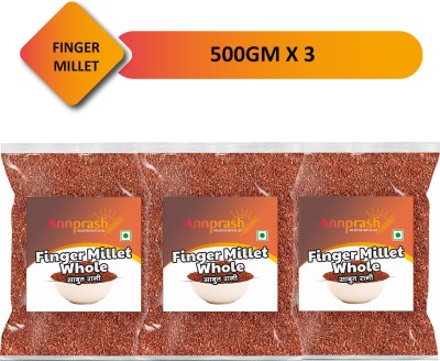 Annprash Best Quality Finger millet whole/ Ragi Sabut - 1.5kg (500gmx3) Ragi(1.5 kg, Pack of 3)