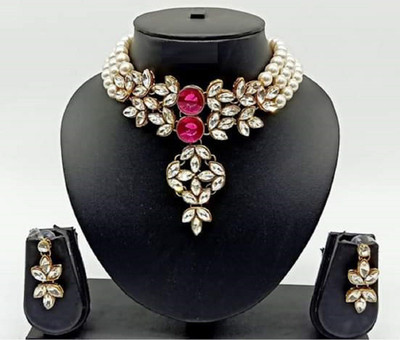 CATALYST Alloy Pink, Silver Jewellery Set(Pack of 1)