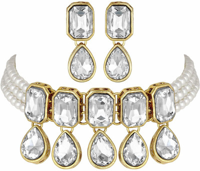 CATALYST Alloy Gold-plated White, Silver Jewellery Set(Pack of 1)