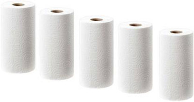 M's Solutions & Enterprises Extra Soft and Extra Thick, Kitchen Tissue Paper Roll, Pack of 5 Roll, 100 Sheets per Roll(2 Ply, 500 Sheets)