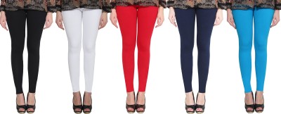 Clarita Ankle Length Western Wear Legging(Black, White, Red, Dark Blue, Light Blue, Solid)