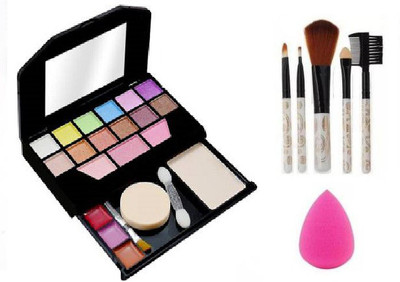Pro Tya 5024 Fashion Makeup Kit + 5 pcs makeup brush + 1 puff Flipkart