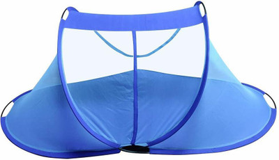 Arkash Polyester Kids Washable Polyester Adults Foldable Base Cloth Multi Colour Child Mosquito Net (for 0 to 3 Year Old Child Mosquito Net Mosquito Net(Blue, Bed Box)
