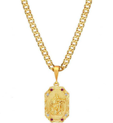 Pihoo Enterprise Radhe Krishna & Sehvang -09 Gold-plated Alloy Pendant Set