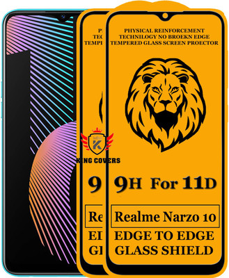 KING COVERS Edge To Edge Tempered Glass for Realme Narzo 10(Pack of 2)