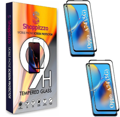 Shoppitzzo Edge To Edge Tempered Glass for Oppo A74-5G(Pack of 2)