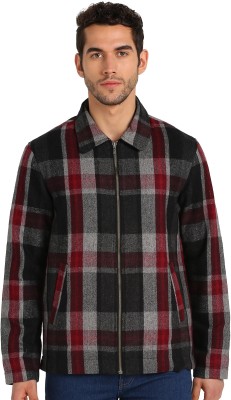 Essentiele Full Sleeve Checkered Men Jacket