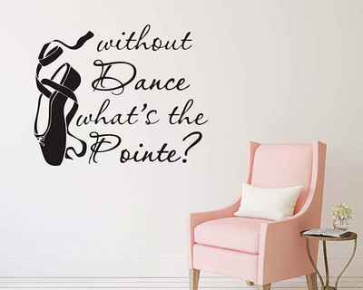 stylishdecor 60 cm s_withoutdancewhatthepoint Self Adhesive Sticker(Pack of 1)
