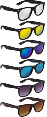 New Specs Wayfarer Sunglasses(For Men & Women, Blue, Green, Brown, Black, Silver, Red)