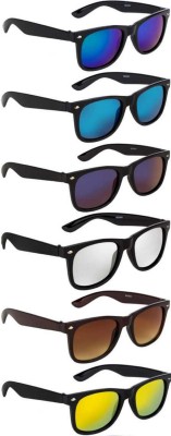 kingsunglasses Wayfarer Sunglasses(For Men, Red, Blue, Silver, Green, Black, Brown)
