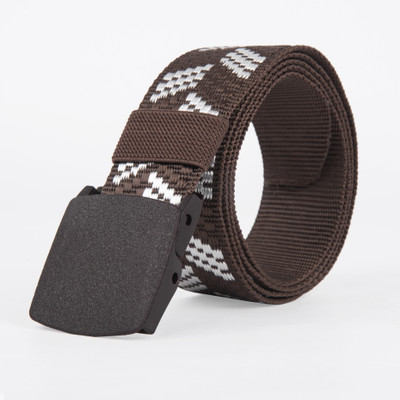 SunShopping Men Casual Brown Nylon Belt
