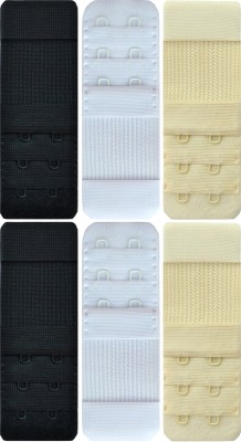 Samjhi Premium Pack of 6 2X3 Elastic Bra Extender for Women Hook Extender(Black, White, Beige Pack of 6)