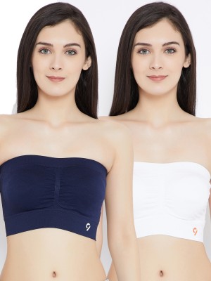 C9 Airwear Women Bandeau/Tube Lightly Padded Bra(Blue, White)