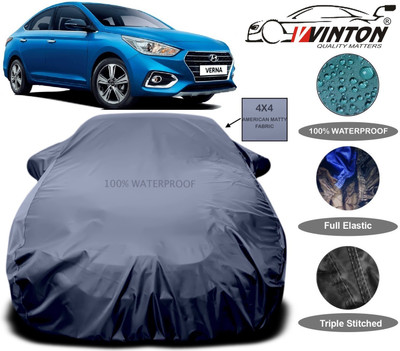 V VINTON Car Cover For Hyundai Verna Facelift(Grey)