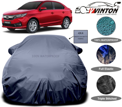 V VINTON Car Cover For Honda Amaze S CVT Petrol(Grey)
