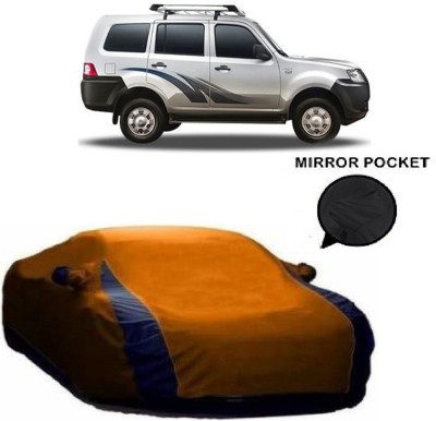 Ascension Car Cover For Tata Movus (With Mirror Pockets)(Orange)