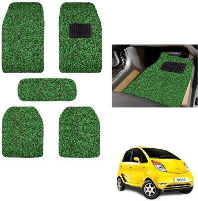 autokaar PVC, Rubber Standard Mat For  Tata Nano(Green, Black)