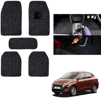 autokaar PVC, Rubber Standard Mat For  Hyundai Aura(Black)