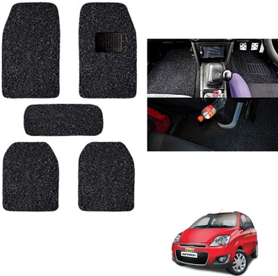 autokaar PVC, Rubber Standard Mat For  Chevrolet Spark(Black)