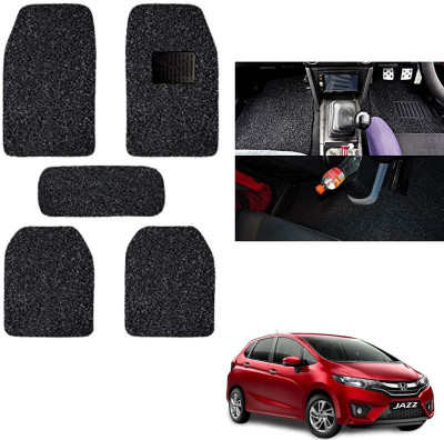 autokaar PVC, Rubber Standard Mat For  Honda Jazz(Black)