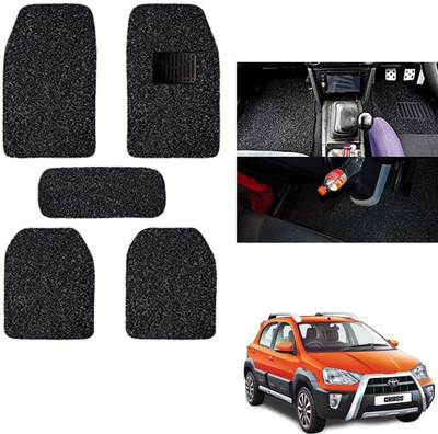 autokaar PVC, Rubber Standard Mat For  Toyota Etios Cross(Black)