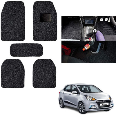 autokaar PVC, Rubber Standard Mat For  Hyundai Xcent(Black)