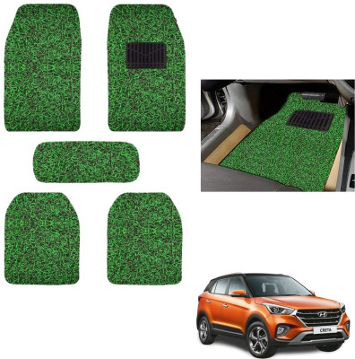 autokaar PVC, Rubber Standard Mat For  Hyundai Creta(Green)