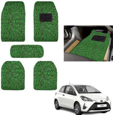 autokaar PVC, Rubber Standard Mat For  Toyota Yaris(Green, Black)